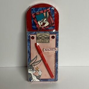 Vintage 1996 Looney Tunes Blues Bugs Bunny Magnetic Wooden Plaque Warner Bros